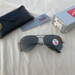 Polarized Lenses Aviator 3025 Black Sunglasses 