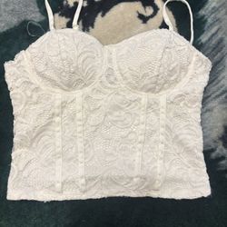 White corset top #corsettop 