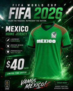 🇲🇽 Mexico FIFA 2026 Jersey – $40 Each 🇲🇽