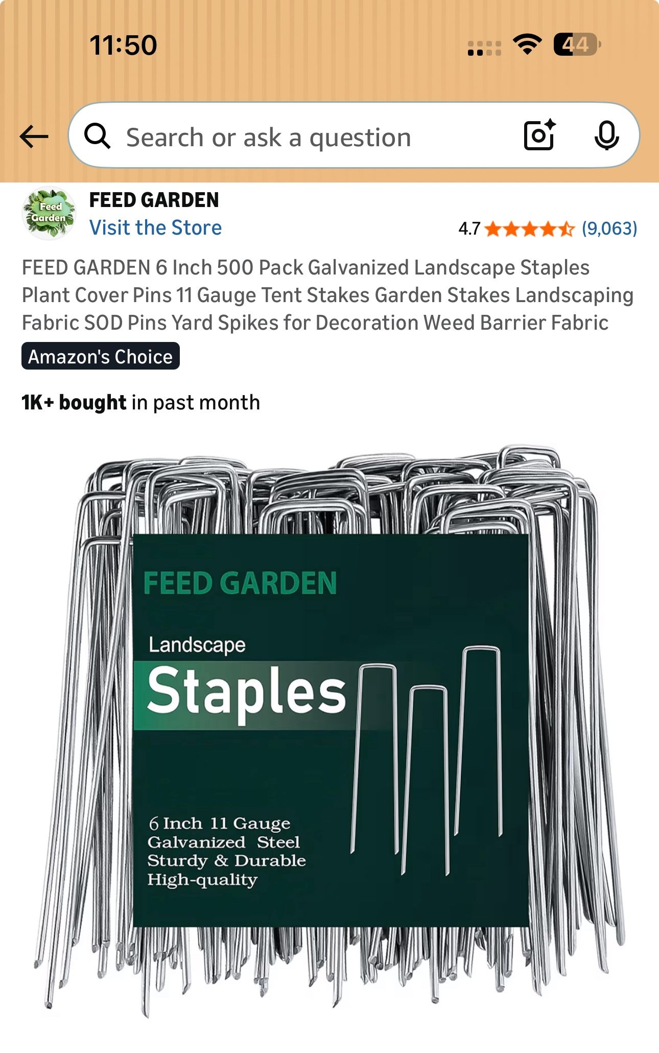 Landscape Staples (6 Inch) 500 Pack
