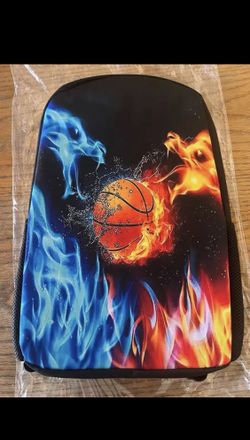 New Medium Basketball Dragon Flame Backpack Or BookBag