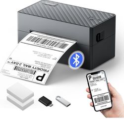 PEDOOLO Label Printer, Bluetooth Shipping Label Printer, 4x6 Thermal Printer