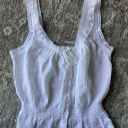 American Eagle Smocked Lace Cami  Size XXS • New Without Tags •