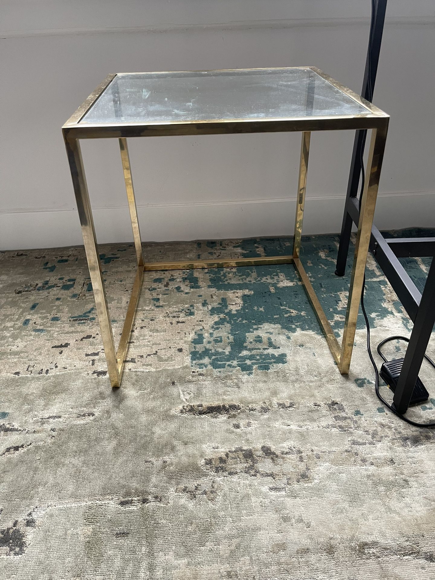 Set Of 2 Gold End Tables