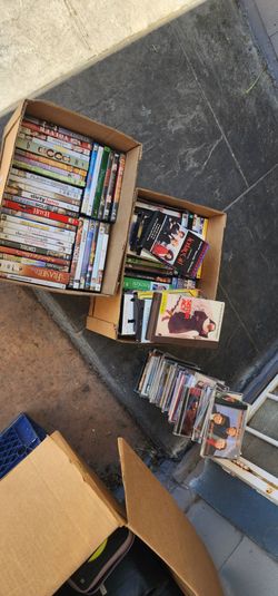 Dvds cds and couple vhs media collection