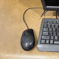 Computer Monitor, Keyboard and Mouse 