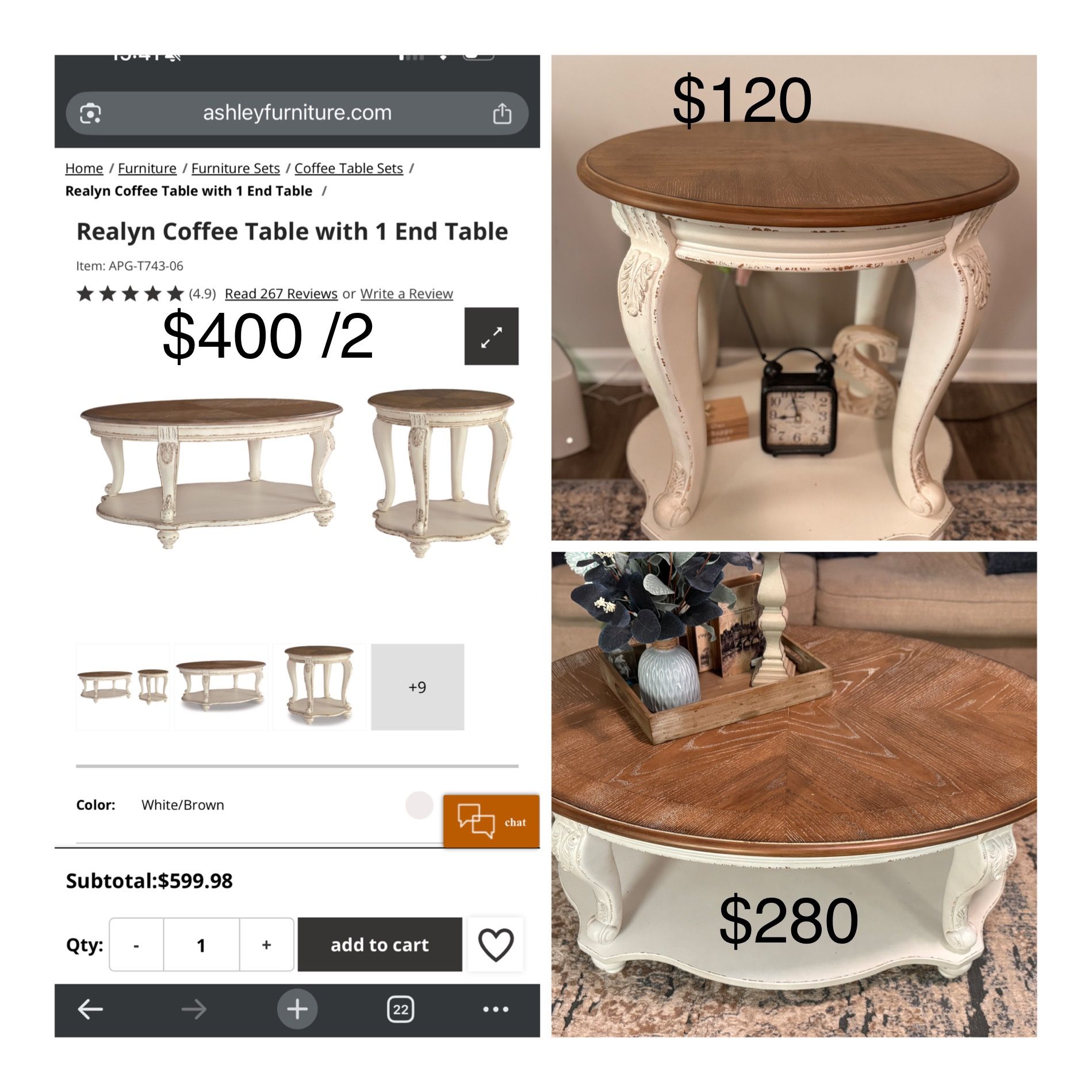 Coffee Table And End Table