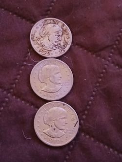 3 1979 SUSAN B ANTHONY DOLLARS