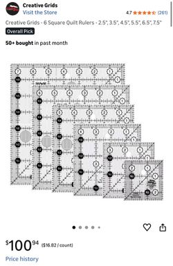 6 Creative Grids Quilting Rulers