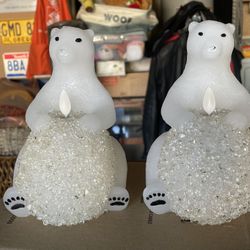 Martha Stewart Flameless Polar Bear Candles 