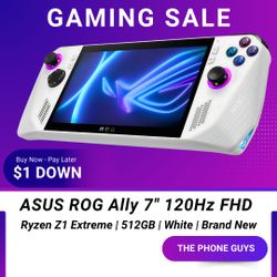 🎮 ASUS ROG Ally 7" Consola Gaming – Nueva | $1 de Entrada + 1 Año de Garantía ⚡