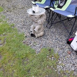 Decorative Elephant Table. Base Only. Glass Top Broke