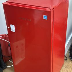 Mini Red Fridge With Adhesive Lock