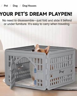 FOUR -PIECE STYLE DOG PLAYPEN WITH DOOR