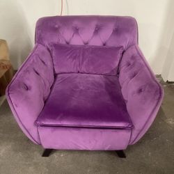 2 Purple Velvet Chairs 