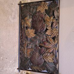 Antique Metal Leaf Wall Decor