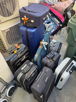 Various suitcases luggage