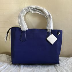 Dagne Dover Beautiful Blue Legend Faux Leather Tote Bag Stylish Durable