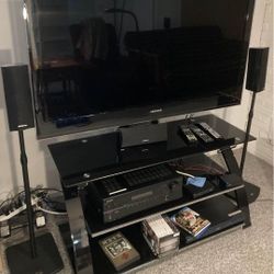 55 Inch  Samsung Tv With Tv( Not Smart ) Needs Firestick  Stand Well Make Offer Willing To Separate