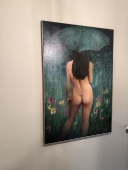 Large MCM Vintage Painting