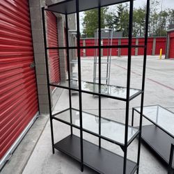 IKEA Vittsjo Metal & Glass Shelf Coffee Table & End Table 
