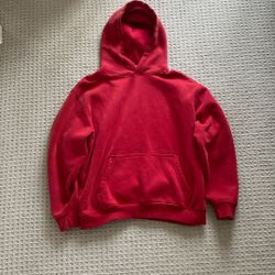 Acid Wash Red Hoodie Small
