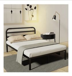 Queen Size Black Metal Bed Frame
