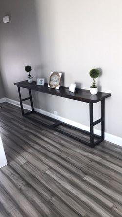 Handbuilt entry way table 8 foot