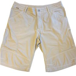 Kuhl Born In The Mountains Hiking Cargo Green Stretch Shorts Men's Size 38
