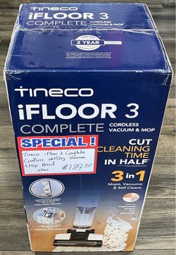 Tineco iFloor 3 Complete Cordless Wet/ Dry Vacuum & Mop Brand New