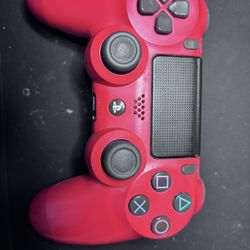 Red PS4 controller