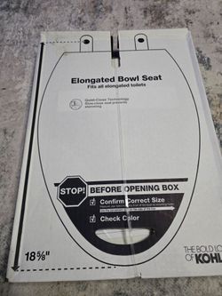 Brevia Elongated Quiet Close Toilet Seat and Lid KOHLER Brevia Slow Close Elongated Toilet Seat, White
20110-0, Grip-Tight Bumpers, Quiet Close, Quick
