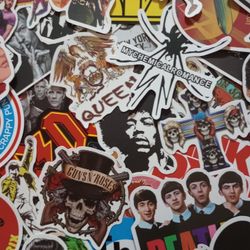 50pc Rock N Roll Stickers