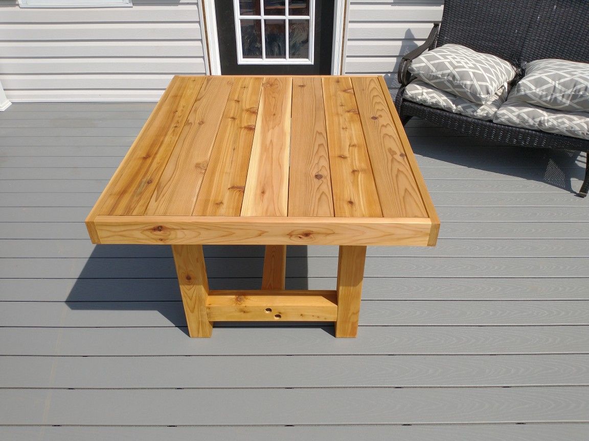 New Cedar Patio Table