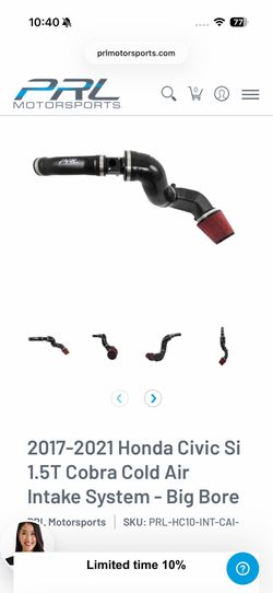 PRL cobra Cold Air Intake