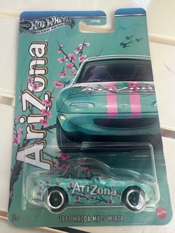 Hot Wheels Arizona Green Tea 1991 Mazda MX-5 Miata Green JMF50 7Eleven Exclusive