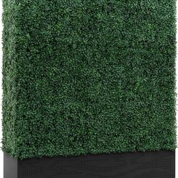 New Artificial Boxwood Hedges Wall 4'x6.58' Fake Faux Greenery Grass Plants Ivy Shrub Patio Plants Decor Privacy Fence Screen 4'x6.58' Outdoor Indoor 