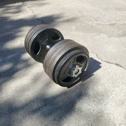 One 70 Pound Dumbell