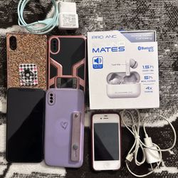 iPhone XS Pro Max , iPhone 5  And Earbuds 