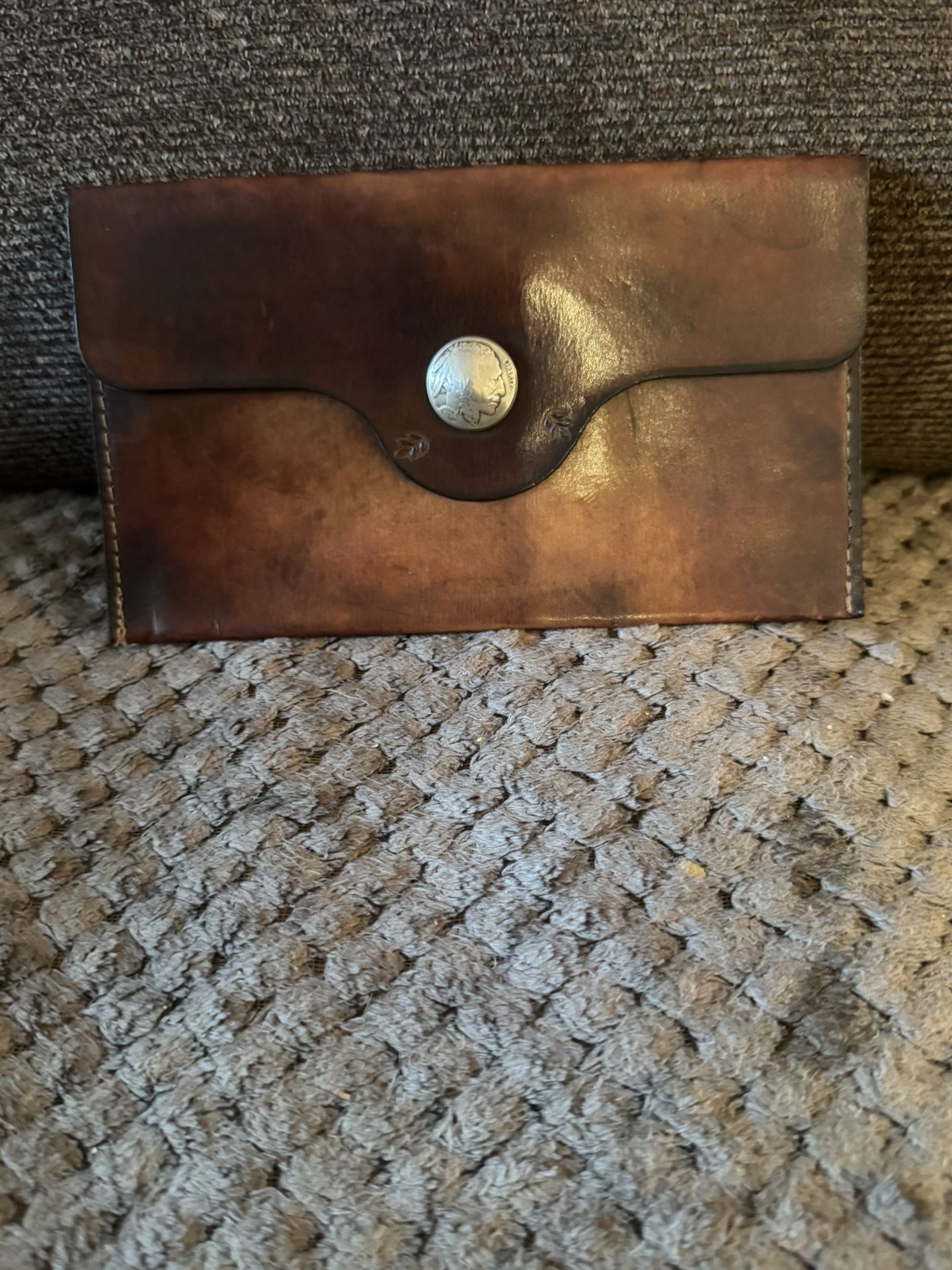 A vintage leather wallet from 1934.