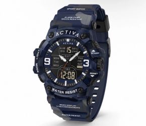 Activa X Invicta Digital Men's Watch - 53mm, Camouflage, Blue
