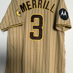 JACKSON MERRILL San Diego Padres Jersey-TAN