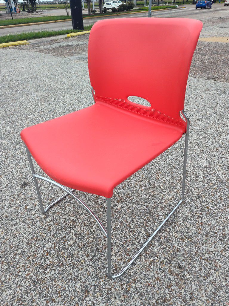 The HON Company Red Stackable Chairs, Red Indoor And Outdoor Seating