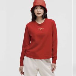 Like New Limited Edition lululemon Lunar New Year Relaxed-Fit Cotton Jersey Long-Sleeve Shirt, sz 12