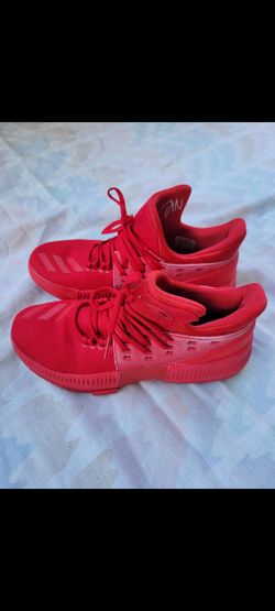 Adidas Damian Lillard Basketball Shoes Red BW0481 Men's Size 6 Lace Up Athletic Sneakers
