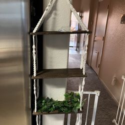 New Wall Hanging Shelf with Fake Ivy 