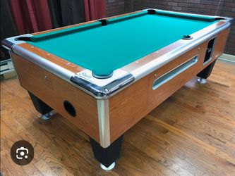 Sheltie pool table & Budweiser light