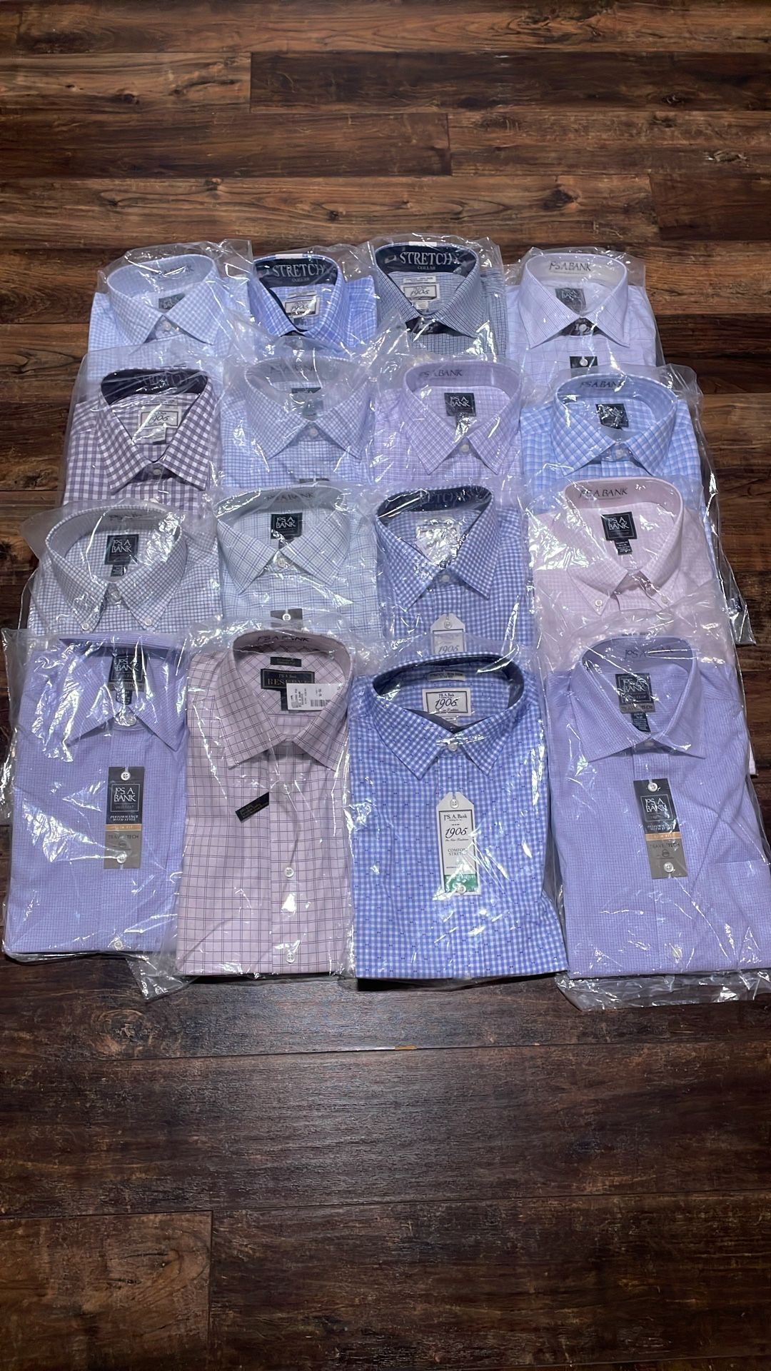 Jos.A..Bank Button Down Dress Shirts. Multiple Colors And Patterns, New With Tags Sizes Large/Medium