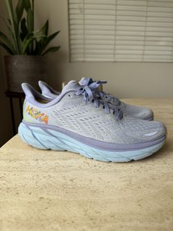 Hoka One One Clifton 8 Running Shoes Womens Size 9B US Baby Lavender Comfort