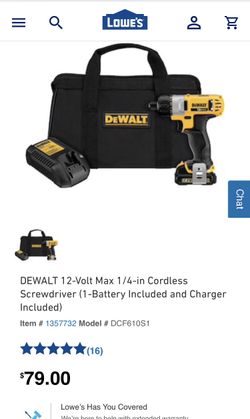 Dewalt screwdriver kit NIB DCF610S1